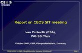 Report on CEOS SIT meeting