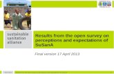 Results from the open survey on perceptions and expectations of SuSanA
