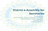 District e-Assembly for Secretaries