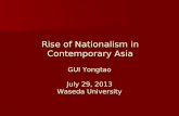 Rise of Nationalism in Contemporary Asia
