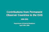 Contributions from Permanent Observer Countries to the OAS