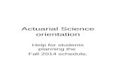 Actuarial Science orientation
