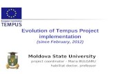 Moldova State University project coordinator – Maria BULGARU habilitat doctor, professor