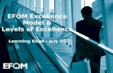 EFQM Excellence Model & Levels of Excellence Learning Edge - July 05