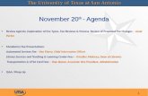 November 20 th  - Agenda