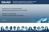 Stu dieren  in Deutschland Stipendienprogramm des DAAD Study in Germany DAAD Scholarship Program