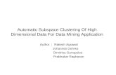 Automatic Subspace Clustering Of High Dimensional Data For Data Mining Application