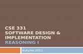CSE 331 Software Design & Implementation reasoning i