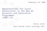 Opportunities for Local Authorities in the New EU Research and Innovation Programmes (2007-13)