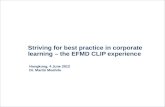 Striving for best practice  in  corporate learning  –  the  EFMD CLIP  experience
