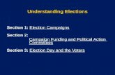Section 1: Election Campaigns Section 2: Campaign Funding and Political Action Committees