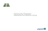 Community Empower  Preparedness and Interaction Training