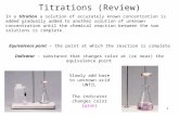 Titrations (Review)
