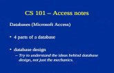 CS 101 – Access notes