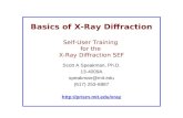 Basics of X-Ray Diffraction Self-User Training  for the  X-Ray Diffraction SEF