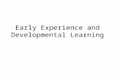 Early Experience and Developmental Learning