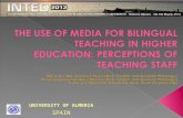 THE USE OF MEDIA FOR BILINGUAL TEACHING IN HIGHER EDUCATION: PERCEPTIONS OF TEACHING STAFF