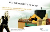 Using an effective communication strategy to make    young employees aware of their rights.