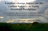 Landuse change impact on the carbon balance at highly modified floodplains