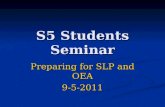 S5 Students Seminar