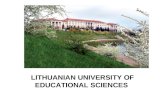 LITHUANIAN UNIVERSITY OF EDUCATIONAL SCIENCES