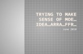 Trying to make sense of MOE…IDEA…ARRA…FFR…