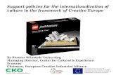 Support policies for the internationalization of culture in the framework of Creative Europe