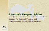 Livestock Keepers’ Rights