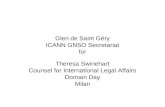 Glen de Saint Géry ICANN GNSO Secretariat for