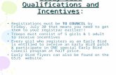 Early Bird Qualifications and Incentives :