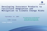 Developing Insurance Products to Facilitate Adaptation and Mitigation to Climate Change Risks