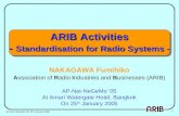 ARIB  Activities -  Standardisation  for Radio Systems -