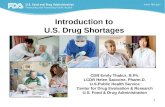 Introduction to  U.S. Drug Shortages