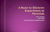 A Muon to Electron Experiment at  Fermilab