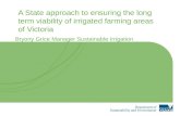 A State approach to ensuring the long term viability of irrigated farming areas of Victoria