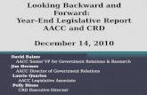 Looking Backward and Forward:   Year-End Legislative Report AACC and CRD December 14, 2010