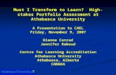 Must I Transform to Learn?  High-stakes Portfolio Assessment at Athabasca University
