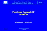 First Stage Cryogenic IF  Amplifier