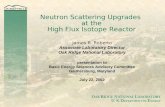 Neutron Scattering Upgrades  at the High Flux Isotope Reactor