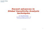 Recent advances in  Global Sensitivity Analysis techniques