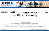 XBRL will turn regulatory burden into IR opportunity