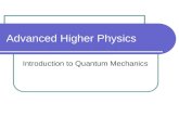 Advanced Higher Physics