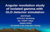 Angular resolution study of isolated gamma with  GLD detector simulation