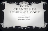 Recent Changes in POHEM-OA Code