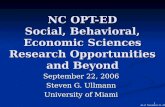 NC OPT-ED Social, Behavioral, Economic Sciences Research Opportunities and Beyond