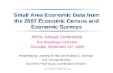 Small Area Economic Data from the 2007 Economic Census and Economic Surveys
