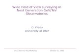 Wide Field of View surveying in Next Generation GeV/TeV Observatories
