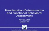 Manifestation Determination and Functional Behavioral Assessment