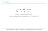 Stop and Think Words can Hurt