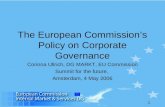 The European Commission’s Policy on Corporate Governance